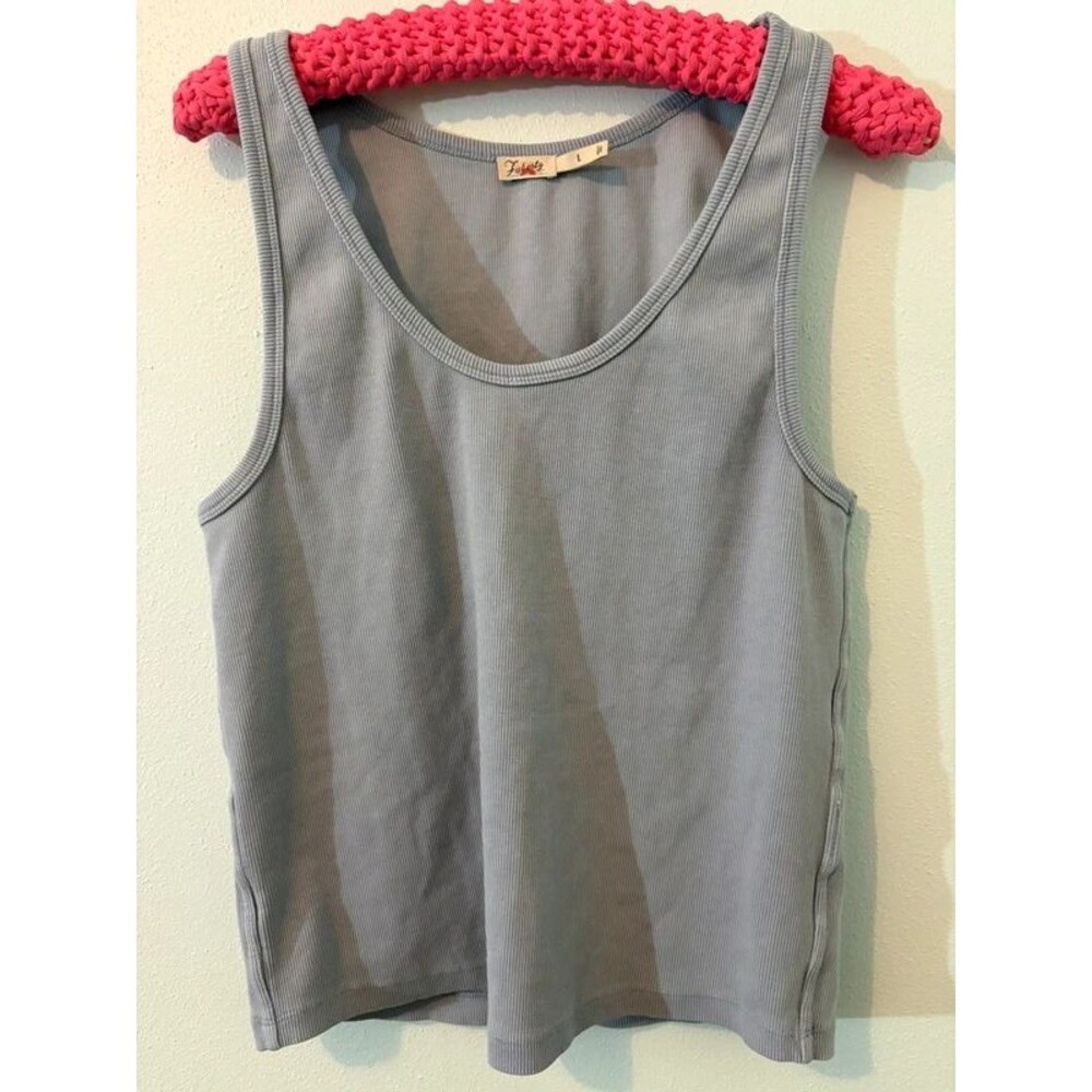 Faherty large ribbed blue tank